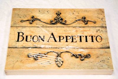 Wood Framed Italian Dining Printed Signs 3 styles 
