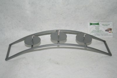 Metal 3 Candle Dish Type Holder Arch Design Stand 