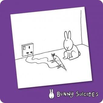 Bunny Suicides Death by Carrot Coaster Novelty CSBS4