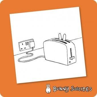 Bunny Suicides Death by Toaster Coaster Novelty CSBS2