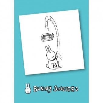 Bunny Suicides Death by Brick Fridge Magnet Novelty MGBS3
