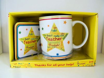 Thanks For All Your Help! Teacher Mug and Coaster Gift Set CMS103