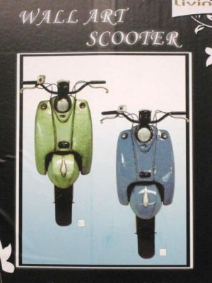 Contemporary Metal Wall Art Scooter in 2 colours D09907/G