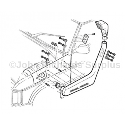 Discovery 1 200 Tdi Raised Air Intake Safari Snorkel DA3015 POA