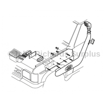 Discovery 2 TD5 Raised Air Intake Safari Snorkel DA3023 POA