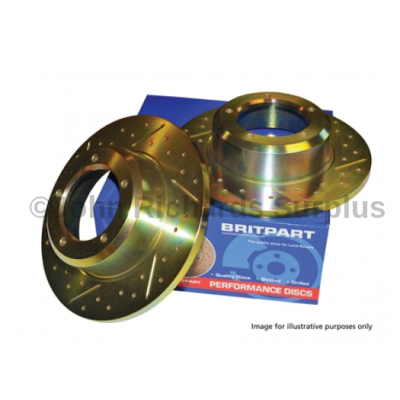 Britpart Performance Front Solid Brake Disc Pair DA4600 POA