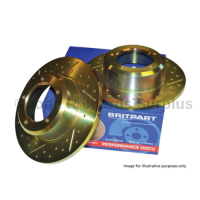 Britpart Performance Rear Solid Brake Disc Pair DA4604 POA