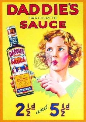 Daddies Favourite Sauce Small Metal Sign 200mm x 150mm