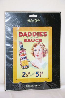 Daddies Favourite Sauce by Robert Opie Small Metal Wall Sign 200mm x 150mm