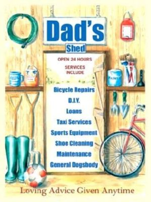 Dad's Shed Small Metal Wall Sign 200mm x 150mm
