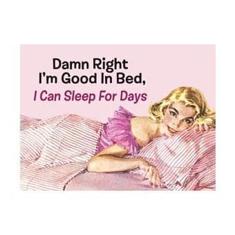 Damn Right i'm Good in Bed Large Metal Wall Sign 41cm x 30cm