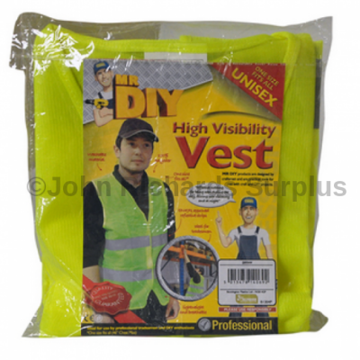 Hi visibility waistcoat vest with reflective strips conforming to EN471.