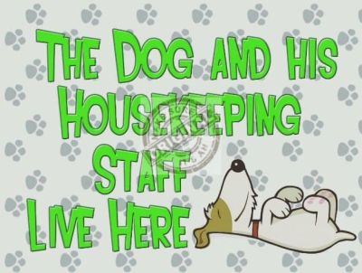 The Dog & His Staff Small Metal Wall Sign 200mm x 150mm