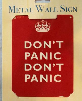  Don't Panic Don't Panic Small Metal Sign 200mm x 150mm