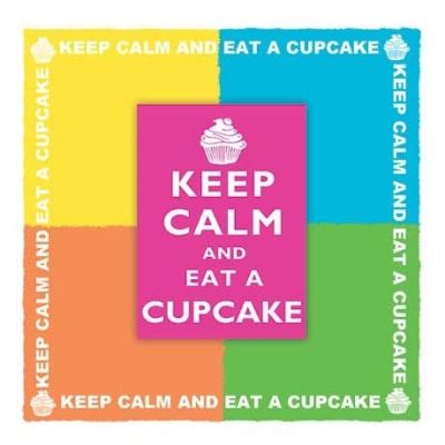 Blank Greetings Card with Fridge Magnet Keep Calm and Eat A Cupcake 30034