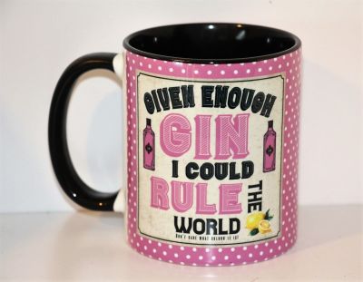 Given Enough Gin I Could Rule The World Classic Style China Mug