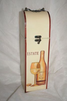 Wooden Estate Single Wine Spirit Bottle Holder 