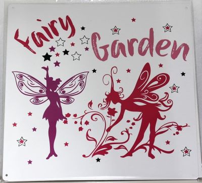 Fairy Garden Metal Wall Sign 290mm x 290mm