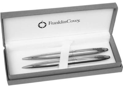 Franklin Covey Lexington Pure Chrome Ball Pen/Pencil Boxed FC0011-2