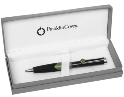 Franklin Covey Satin Green & Black Norwich Sport Ballpoint Pen FC0062-3 1623 