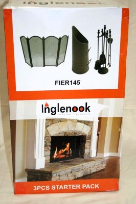 Inglenook Fire Place Starter Set Fireguard Companion Set Coal Hod FIRE145