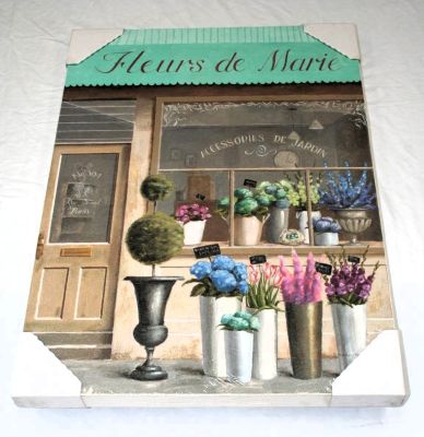Wooden Frame French Shop Front Painting Print Fromagerie & Fluers de Marie 2 styles