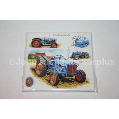 Fordson Dexta Tractor 3" x 3" Fridge Magnet 