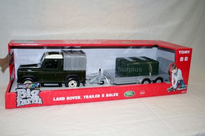 Britains Big Farm Land Rover Defender 90 With Trailer 1:16 Scale Model 42836
