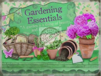 Gardening Essentials Small Metal Wall Sign 200mm x 150mm