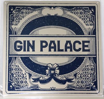 Gin Palace Metal Wall Sign 290mm x 290mm