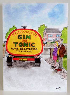 Country Card's Novelty Gin and Tonic Blank Greeting Card Free P&P 10140