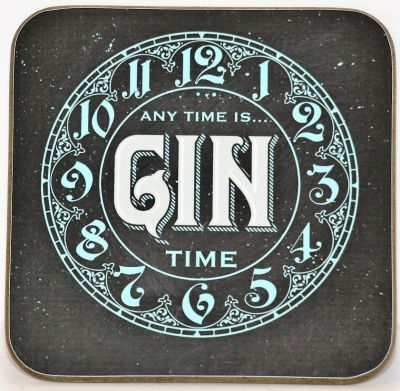Any Time Is Gin Time Drinks coaster 9cm x 9cm