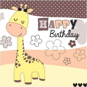  Happy Birthday Greetings Card Giraffe Free P&P J2263