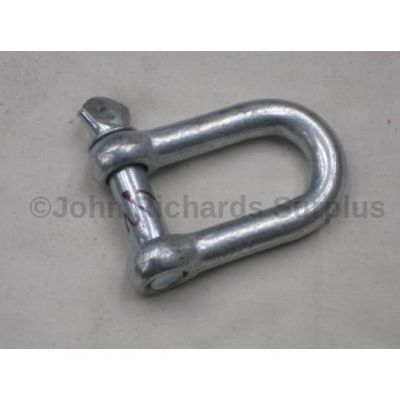 Galvanised commercial threaded 'D' shackle 1/2 5041