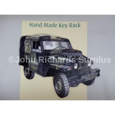 Handmade wooden key rack Land Rover Lightweight Series 2A