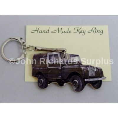 Handmade wooden key Ring Land Rover series 1 86/88
