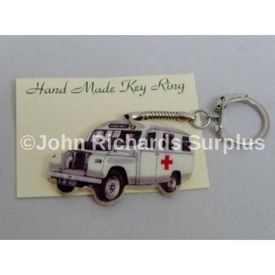 Handmade wooden key Ring Land Rover series 2 Ambulance