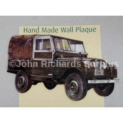 Handmade wooden wall plaque Land Rover Series 1 86/88