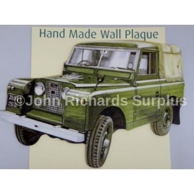 Handmade wooden wall plaque Land Rover Series 2 Pick Up