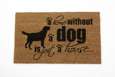 Quality Coir Doormat with Novelty Slogan A Home Without A Dog Is Just A House CEO26
