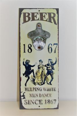 Bottle Opener Wooden Sign Beer 1867