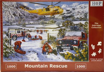 Mountain Rescue 1000 Piece Jigsaw Land Rover Defenders & Sea King Helcopter