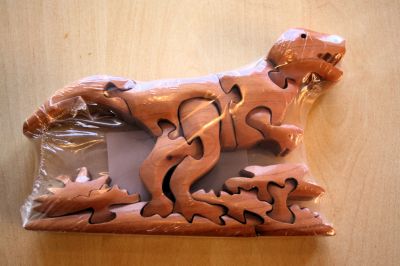 Handmade 3D Wooden Puzzle T-Rex Dinosaur JC-254