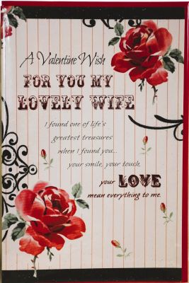 Valentines Day Card For You My Lovely Wife Free P&P HAV255