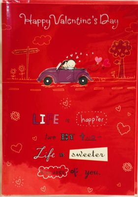 Valentines Day Card Two By Two Free P&P HAV269V61