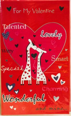 Valentines Day Card Giraffes Free P&P HAV259V61
