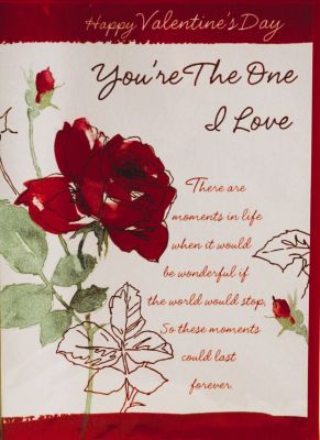 Valentines Day Card You're The One I Love Free P&P HAV242