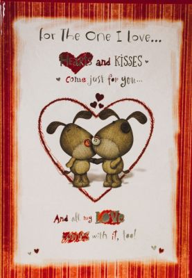 Valentines Day Card Hearts and Kisses Free P&P HAV244