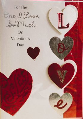 Valentines Day Card For The One I Love So Much Free P&P HAV243V97