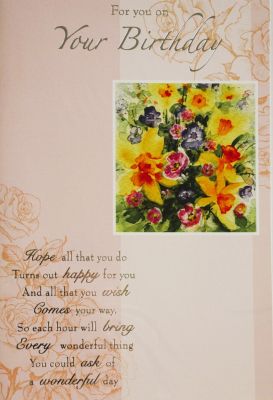 Happy Birthday Card For You On Your Birthday Free P&P 9CHIC928B
